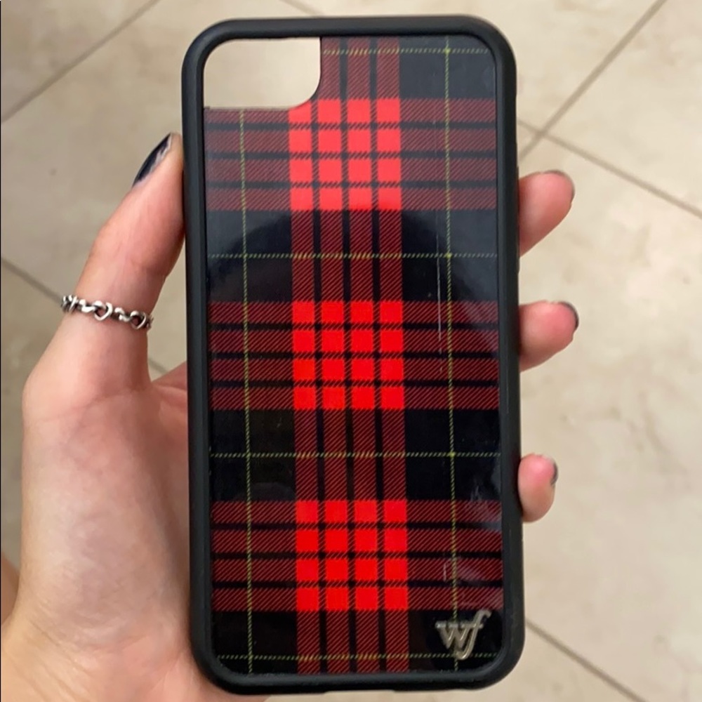 Wildflower Red Plaid iPhone 7 Case